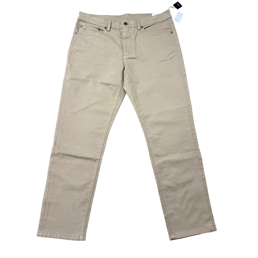 Brooks Brothers Richmond 5-Pocket Pants Mens 34x30 Tan NWT Straight Cotton